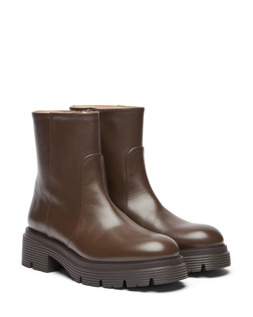 Stuart Weitzman Brown Hudson Lite Zip Bootie