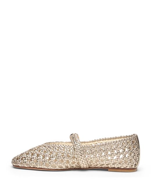 Stuart Weitzman Natural Prima Woven Mary Jane