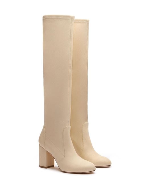 Stuart Weitzman Natural , Yuliana 85 Slouch Boot, Boots And Booties,