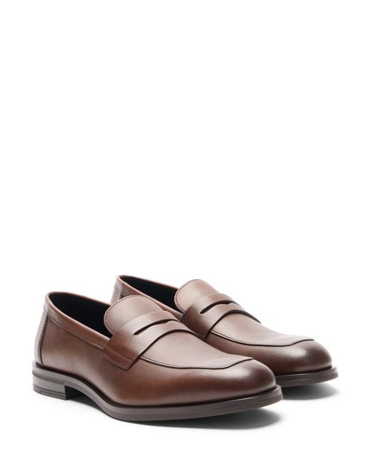 Stuart Weitzman Brown Sw Club Classoc Penny Loafer for men