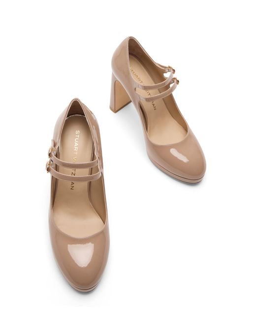 Stuart Weitzman Brown Babette Platform Mary Jane