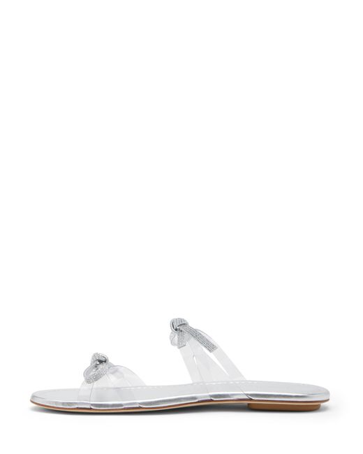 Stuart Weitzman White Sw Bow Slide