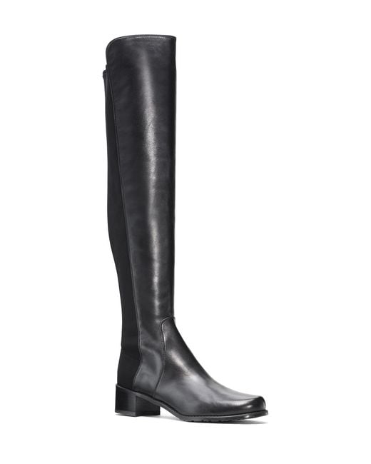 Stuart Weitzman Black Overknee-Stiefel Reserve