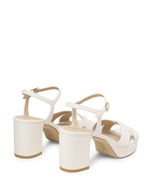 Stuart Weitzman White Dayna Platform 80