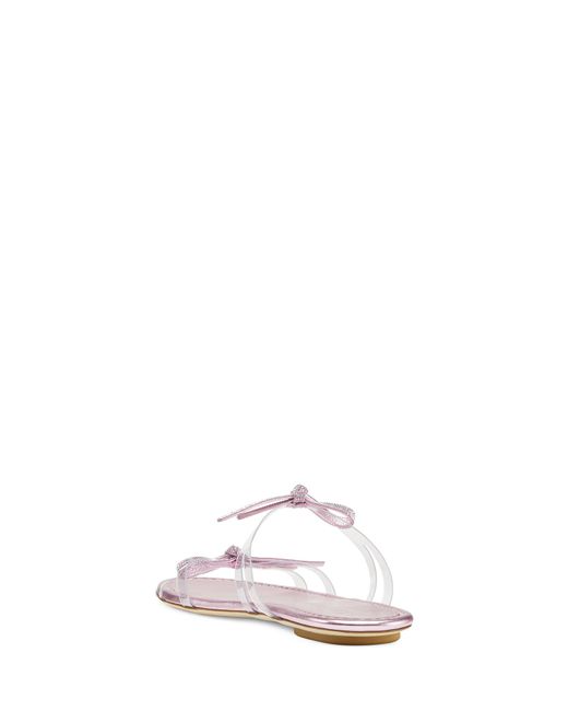 Stuart Weitzman White Bow-Detail Embellished Sandals