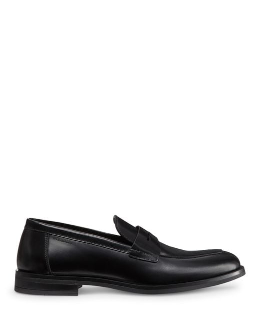 Stuart Weitzman Black Sw Club Classic Penny Loafer for men