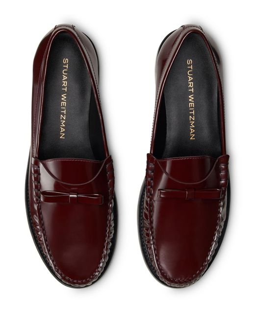 , LOTTIE BOW LOAFER, MOCASSINI E SCARPE BASSE, di Stuart Weitzman in Red