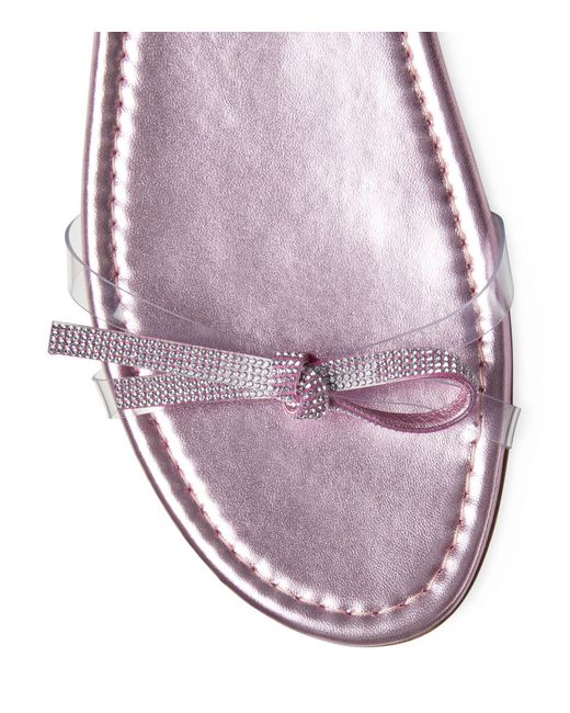 Stuart Weitzman White Bow-Detail Embellished Sandals