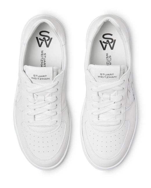 Stuart Weitzman White , Sw Courtside Monogram Sneaker, Sneakers,