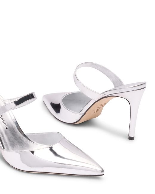 Stuart Weitzman White Stuart Power Mule 85