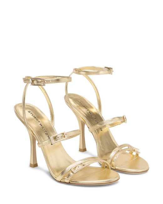 Stuart Weitzman Metallic Georgie 100