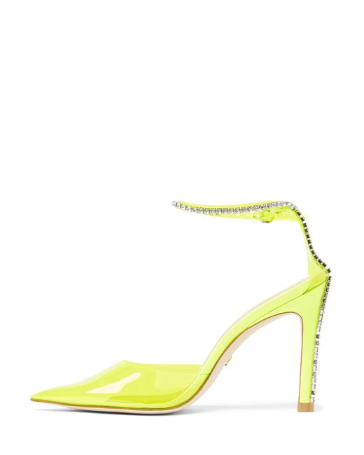 Stuart Weitzman Yellow Stuart Glam 100 Strap Pump