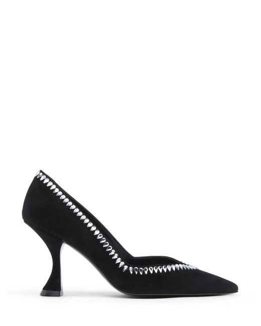 Stuart Weitzman Black Gemcut Xcurve 85 Pump