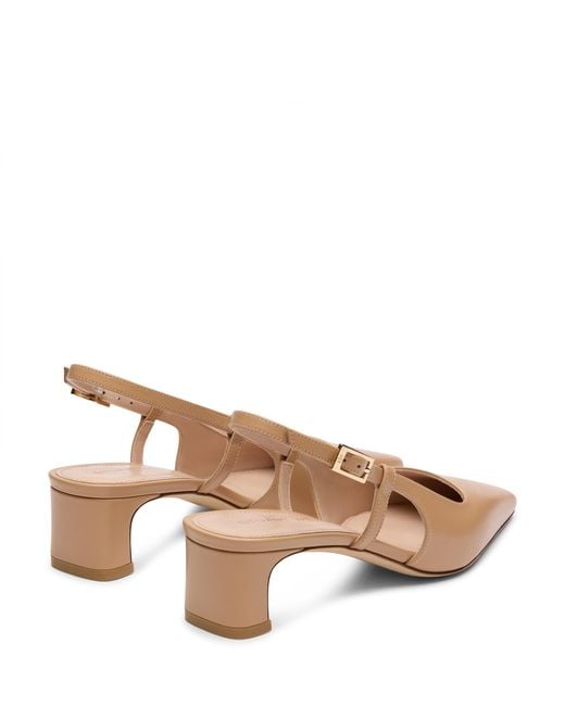 Stuart Weitzman Natural Baby Babette Slingback