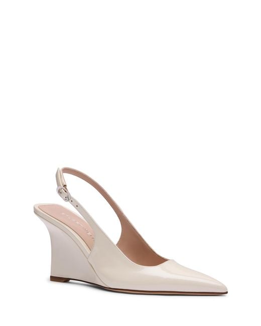 Stuart Weitzman Natural Vinnie Sling Wedge 85