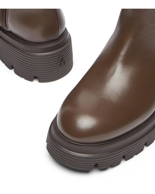 Stuart Weitzman Brown Hudson Lite Zip Bootie