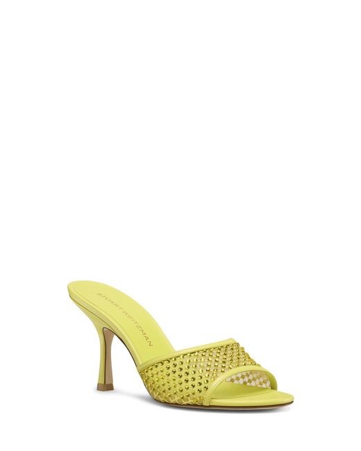 Stuart Weitzman Yellow Heeled Mules