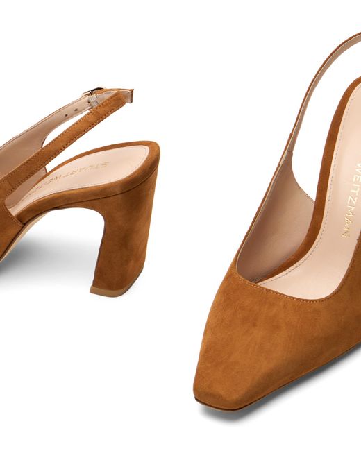 Stuart Weitzman Brown Stassi Slingback 85