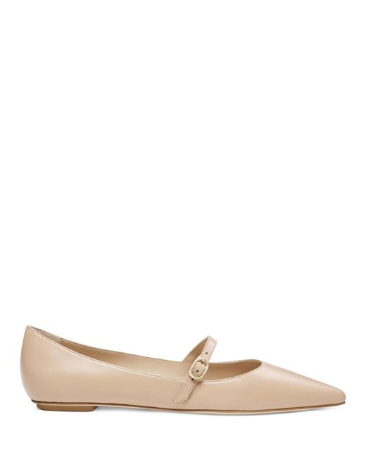 Stuart Weitzman Natural Ballerinas