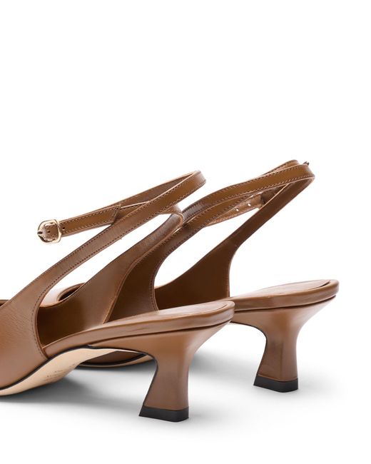 Stuart Weitzman Brown Vinnie 50 Strap Pump