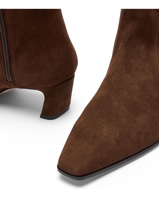 Stuart Weitzman Brown Stassi Zip-Stiefelette 50