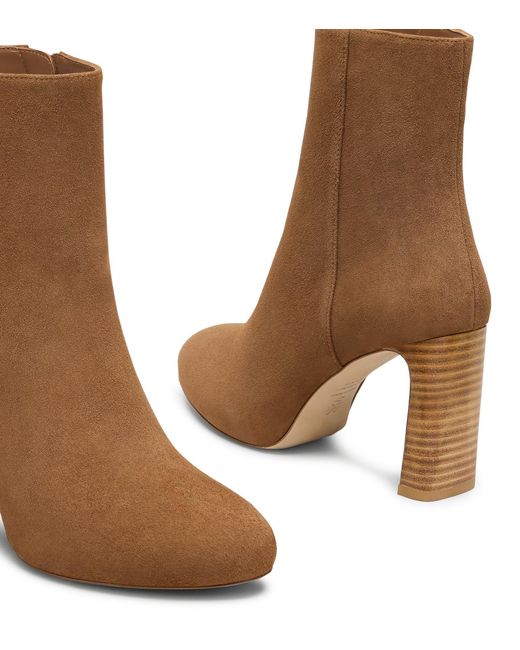 Stuart Weitzman Brown Babette Platform Zip Bootie
