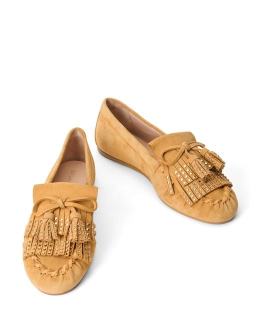 Stuart Weitzman Brown Barry Mokassin