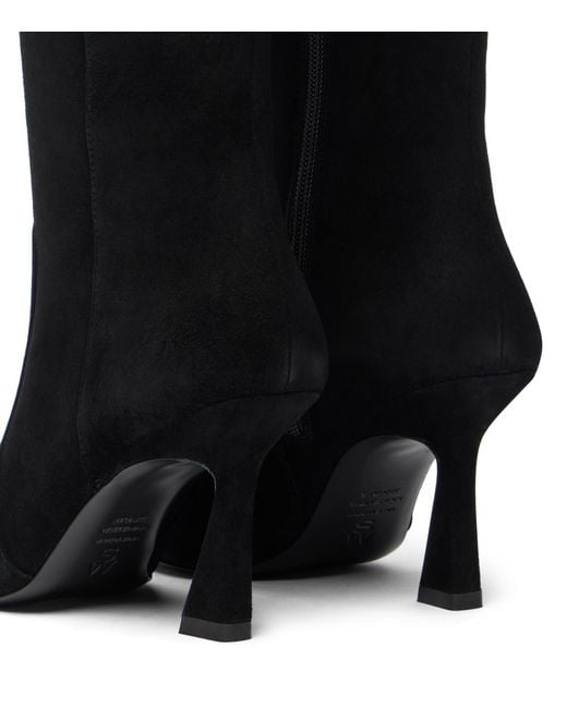 Stuart Weitzman Black Vinnie Zip Boot 85