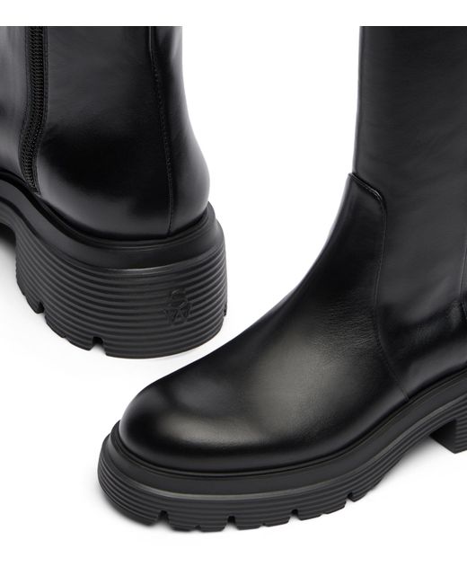 Stuart Weitzman Black Hudson Lite Zip Boot