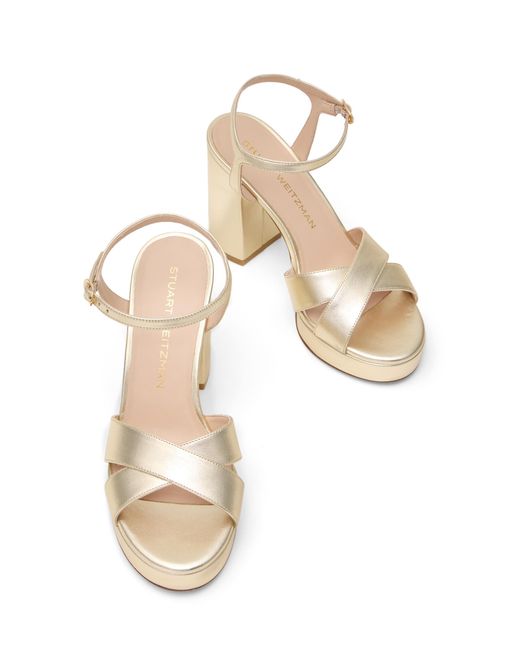 Stuart Weitzman Metallic Dayna Platform Sandal