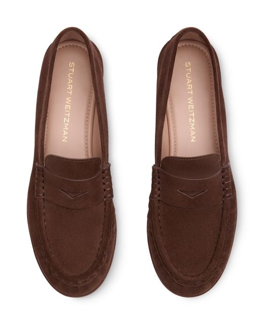 Stuart Weitzman Brown Spencer Loafer