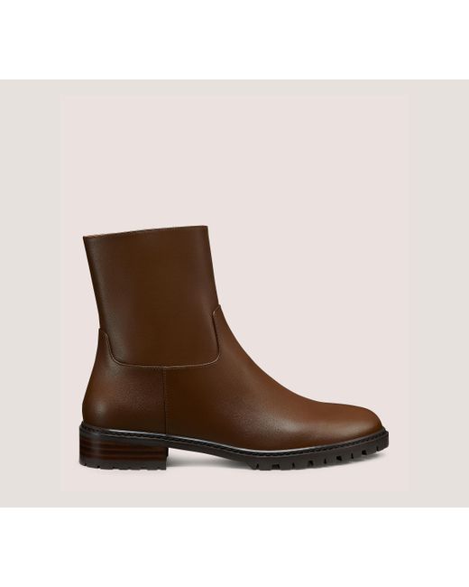 Stuart Weitzman Brown City Zip Bootie