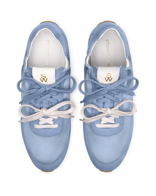Stuart Weitzman Blue Bond Ruche Sneaker