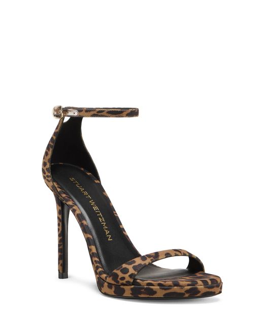 Stuart Weitzman Brown Nudist Platform