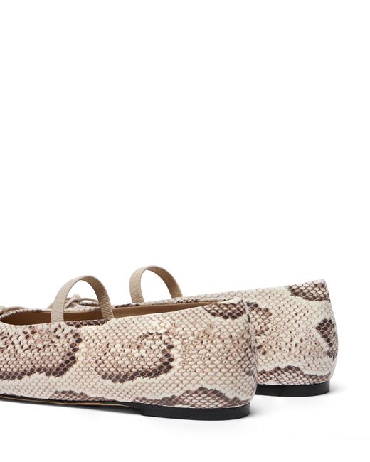 Stuart Weitzman Natural Prima Bow Ballet Mary Jane