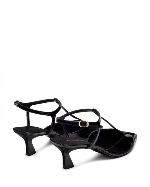 Stuart Weitzman Black Vinnie T-Strap Pump