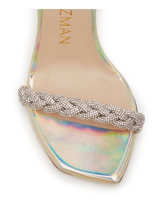 Stuart Weitzman Metallic Nudistcurve 100 Highshine Sandal