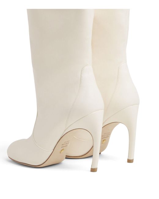 Stuart Weitzman White , LUXECURVE 100 SLOUCH BOOT, Black Friday,