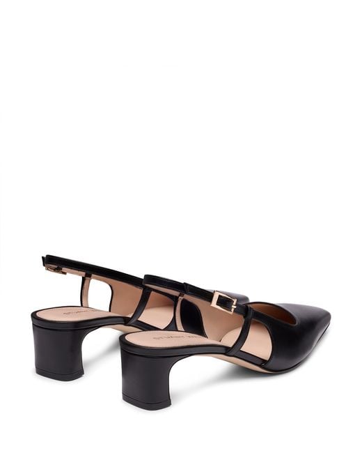 Stuart Weitzman Black Baby Babette Slingback