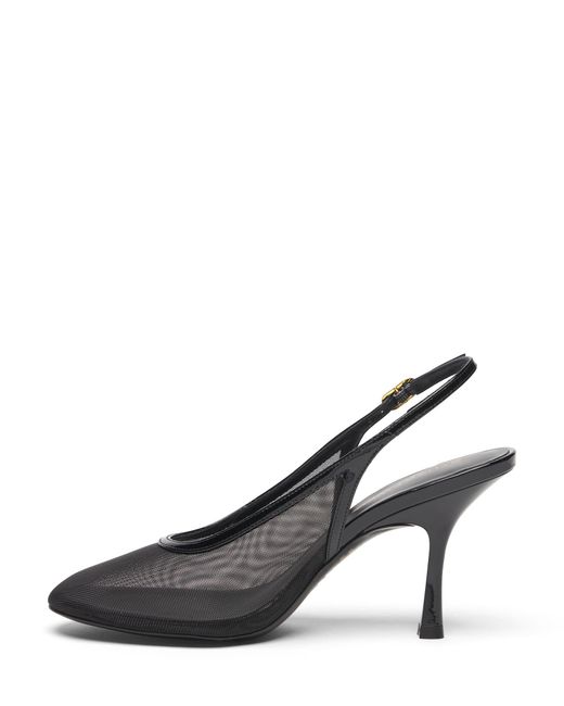 Stuart Weitzman Black Bareitall Slingback 85