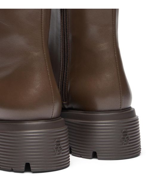 Stuart Weitzman Brown Hudson Lite Zip Bootie