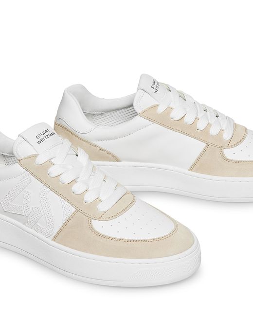 Stuart Weitzman White Sw Courtside Monogram Sneaker