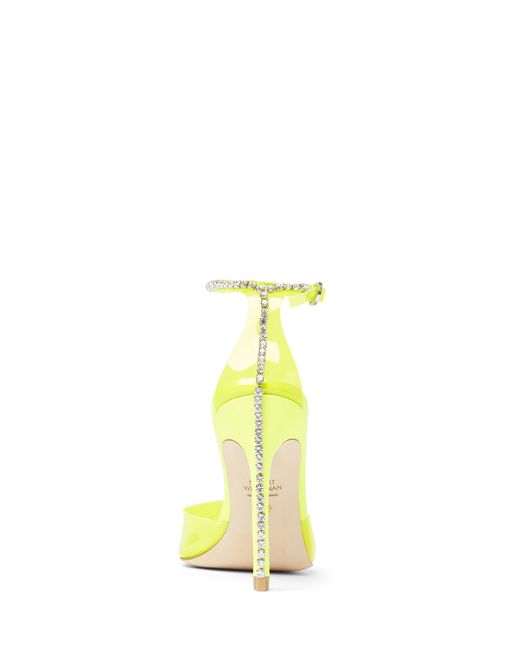 Stuart Weitzman Yellow Stuart Glam 100 Strap Pump