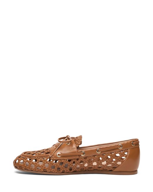 Stuart Weitzman Brown Tinsley Woven Moccasin