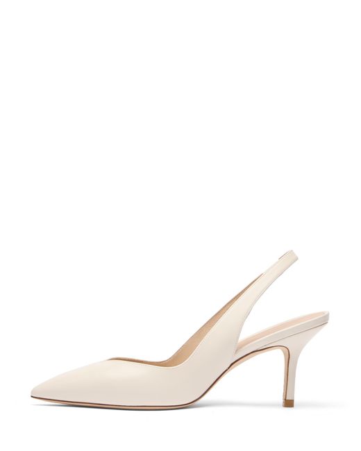 Eva 75 Slingback di Stuart Weitzman in White