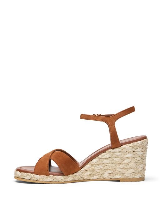 Stuart Weitzman Brown Dayna Espadrille Wedge