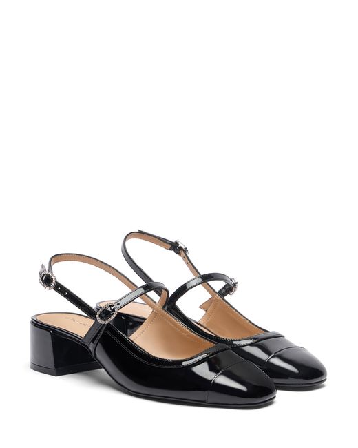 Stuart Weitzman Black Maeve Crystal Mary Jane Slingback
