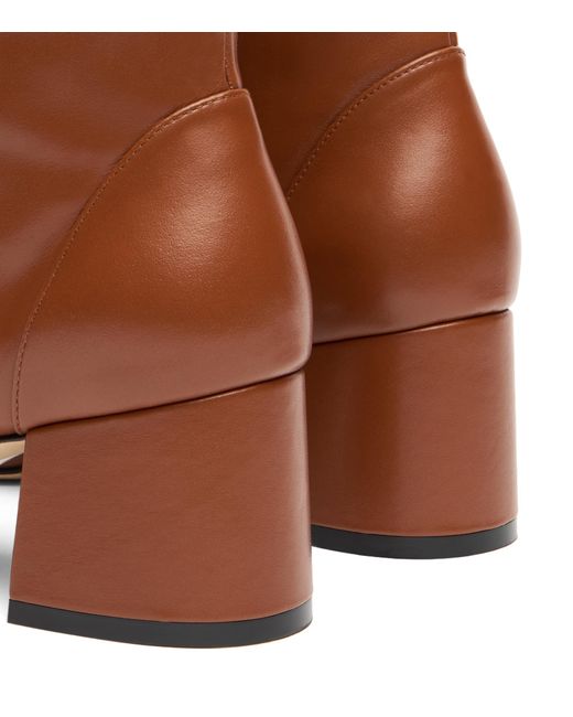 Stuart Weitzman Brown Essentialist Zip 60