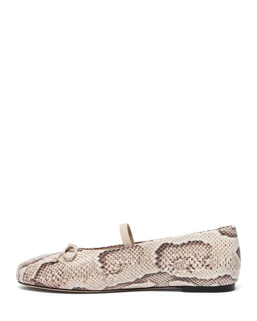 Stuart Weitzman Natural Prima Bow Ballet Mary Jane