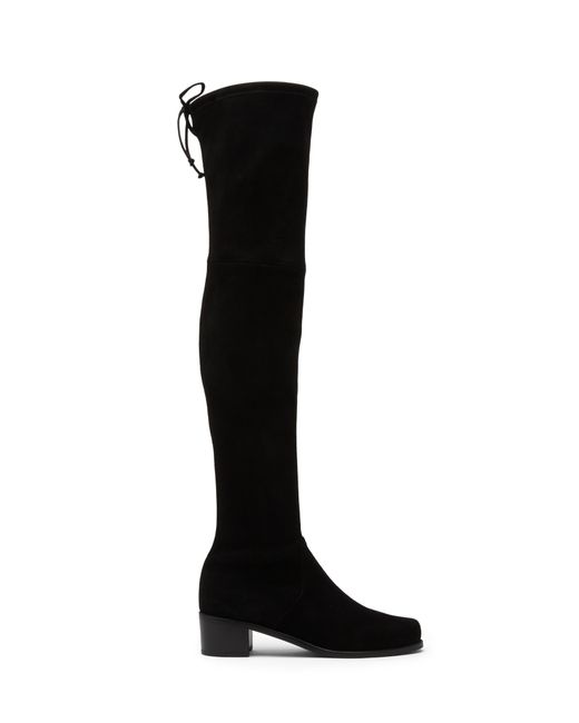 Stuart Weitzman Black Suede Knee-High Boots For